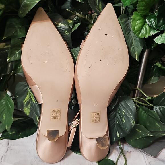 Jeffrey Campbell Estella Pointed Toe Satin Heels with Metallic Detail 10 - Picture 7 of 10